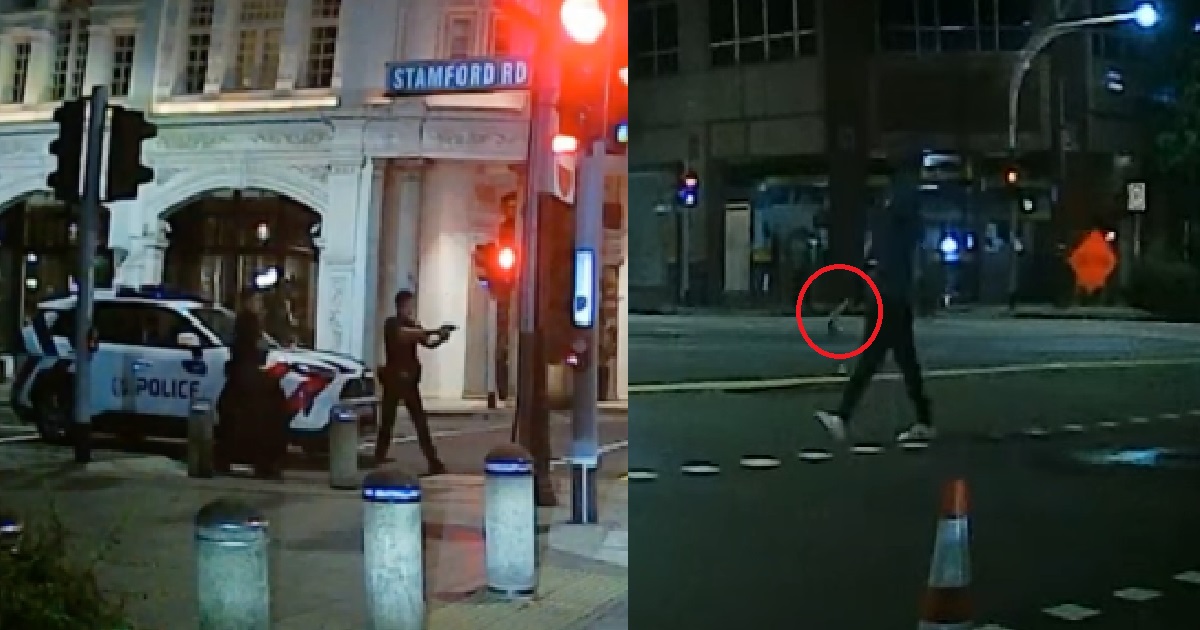 S’PORE “AXE-MAN” WHO KICKED POLICEMAN & CONFRONTED THEM WITH AXE, JAILED & CANED