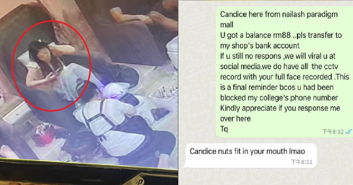 CHEAPO S’PORE WOMAN WENT JB DO NAILS BUT NEVER PAY, STILL CAN INSULT SHOP STAFF