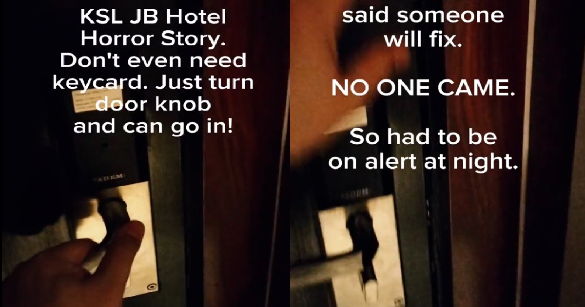 MAN’S JB HOTEL ROOM DOOR CAN BE OPENED WITHOUT KEY, SPENT WHOLE NIGHT ON HIGH ALERT