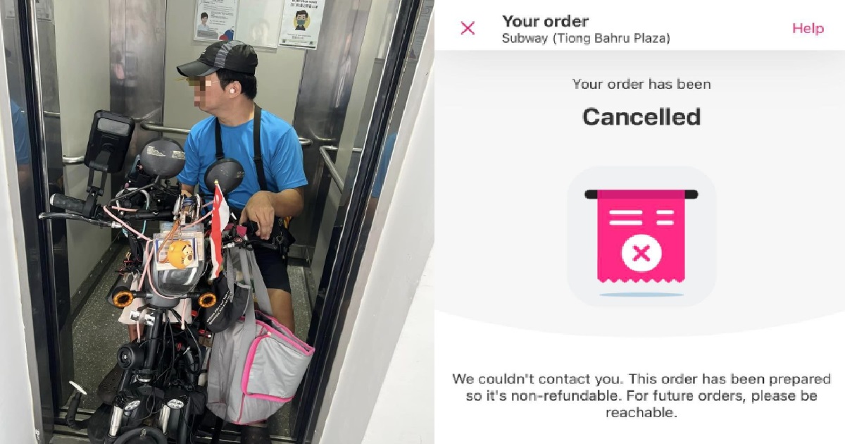 FOODPANDA RIDER CANCELLED CUSTOMER’S ORDER BECAUSE HIS PMA TOO BIG FOR CORRIDOR