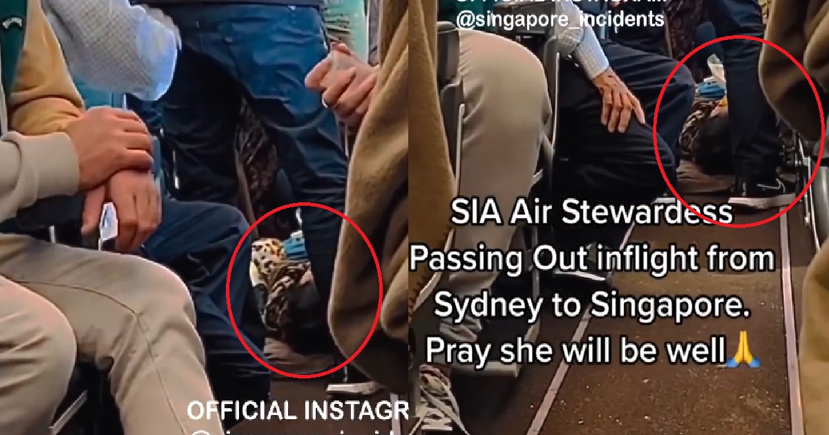 SIA AIR STEWARDESS ALLEGEDLY PENGSAN & FELL ON SYDNEY-S’PORE FLIGHT, TOH ON THE FLOOR