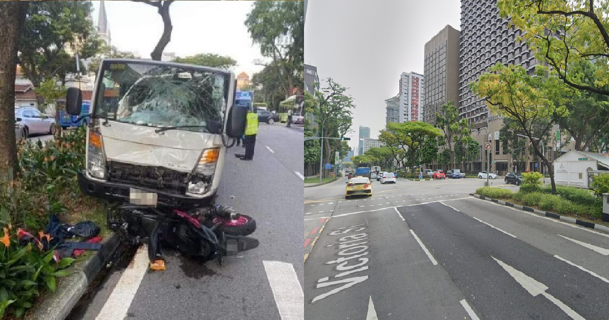 26 Y.O MOTORCYCLIST KILLED ON THE SPOT IN ACCIDENT @ CHIJMES, PRONOUNCED DEAD AT SCENE