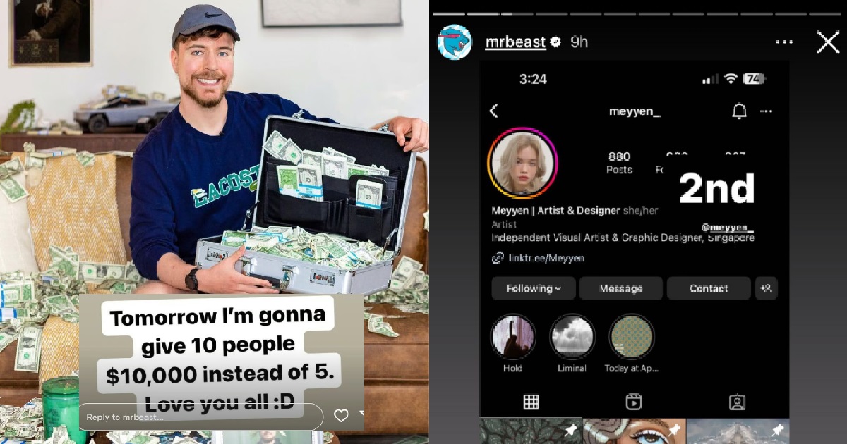 S’PORE WOMAN WON $13K FROM YOUTUBER MRBEAST’S B’DAY GIVEAWAY, 1 OUT OF 10 IN THE WORLD