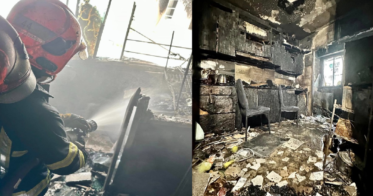 FIRE BROKE OUT ON 4TH-FLOOR UNIT OF KEAT HONG HDB, 1 PERSON SUFFERED SMOKE INHALATION