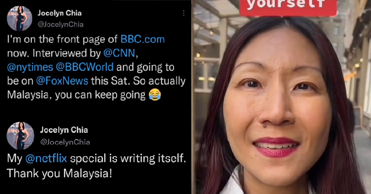 JOCELYN CHIA CONTINUES MOCKING M’SIA, THANKS THEM FOR MAKING HER FAMOUS
