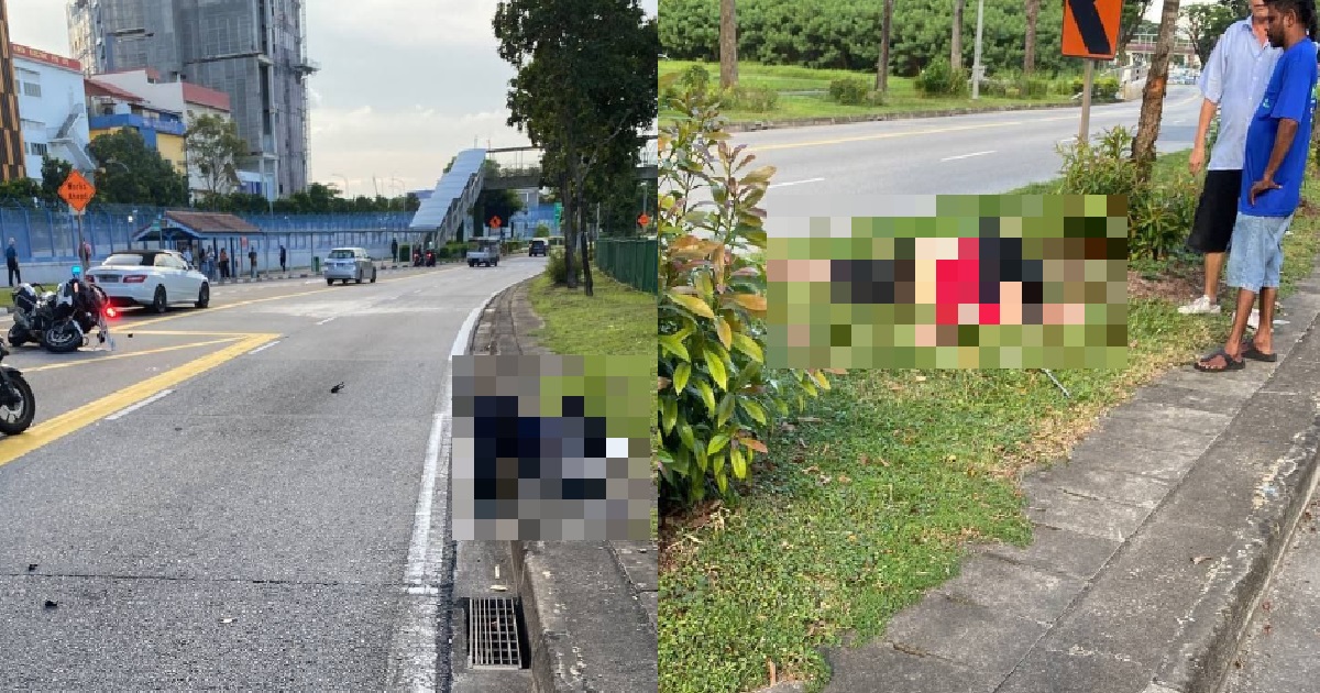 58 Y.O PEDESTRIAN KILLED IN ACCIDENT WITH TRAFFIC POLICE MOTORBIKE @ HOUGANG