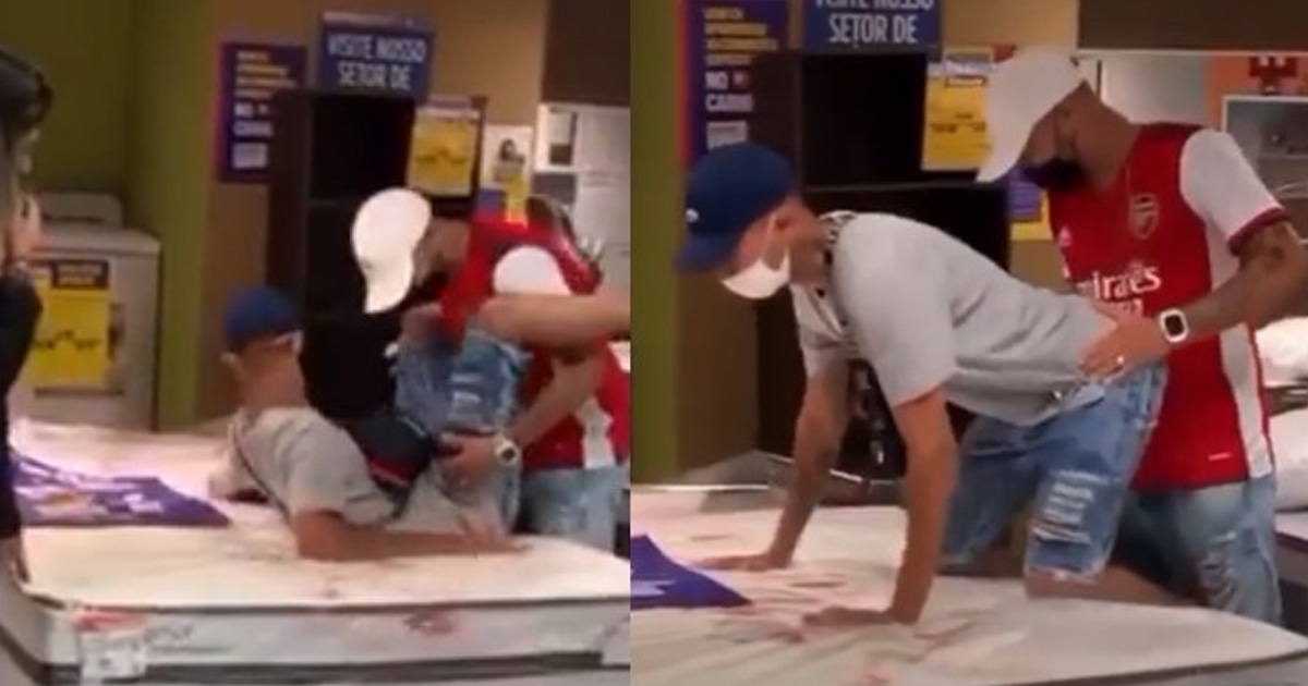 TWO MEN TRIES OUT ‘BED QUALITY’ IN DEPARTMENT STORE
