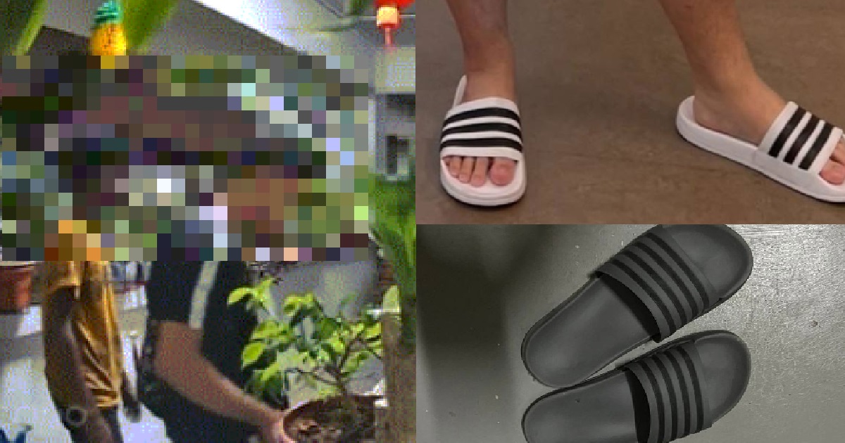 HDB RESIDENT’S WHITE ADIDAS SLIPPERS STOLEN & REPLACED WITH FAKE BLACK ONES @ ALEXANDRA