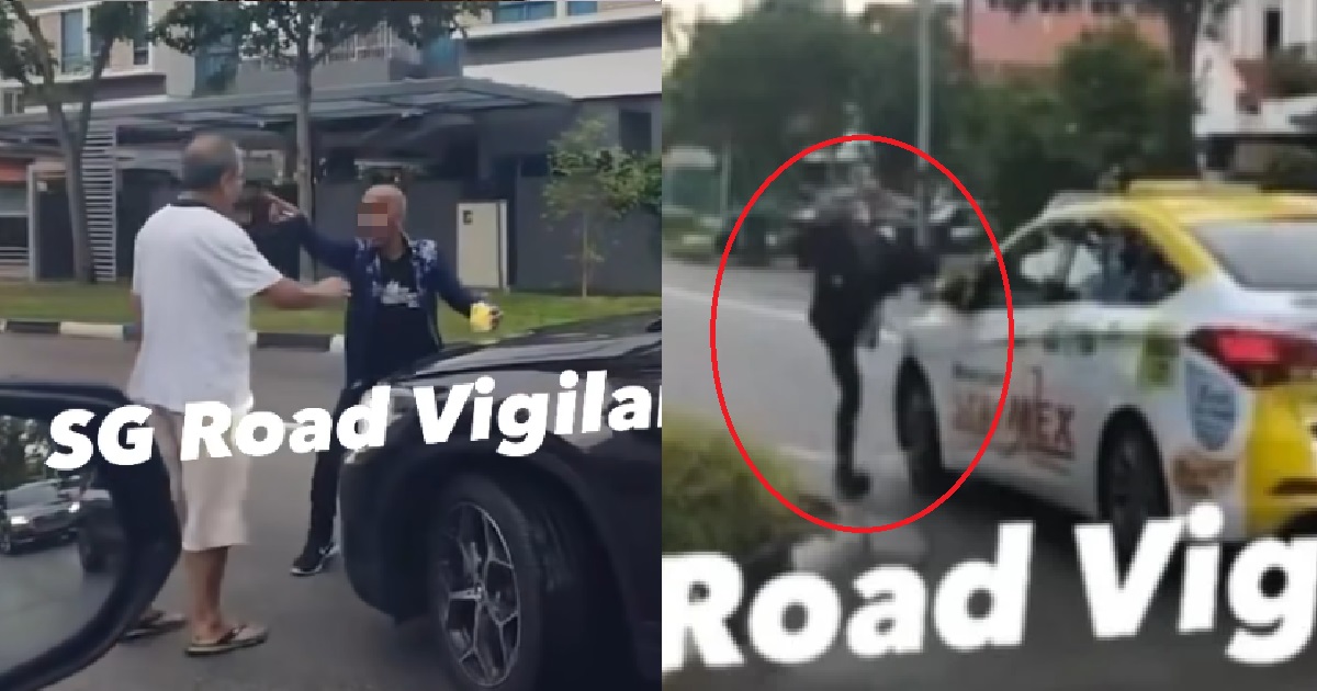 DRUNK MAN BLOCKS TRAFFIC @ TELOK KURAU THEN KICKS TAXI & SPITS AT POLICE, ARRESTED