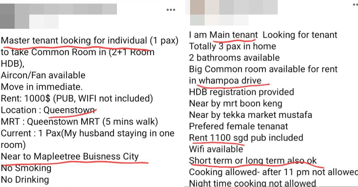 MORE FOREIGN TALENT CAUGHT, SUBLETTING HDB ROOMS FOR A QUICK PROFIT