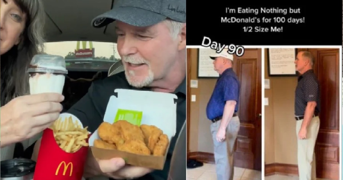 MAN SAYS HE ONLY ATE MCDONALD’S 3X A DAY FOR 100 DAYS, AND END UP LOST 26KG
