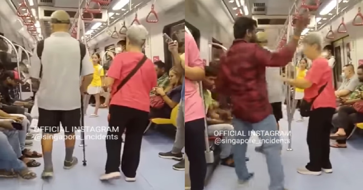ELDERLY COUPLE TRYING TO FIND SEATS IN MRT, PUBLIC GIVE UP SEATS SO THEY CAN SIT TOGETHER