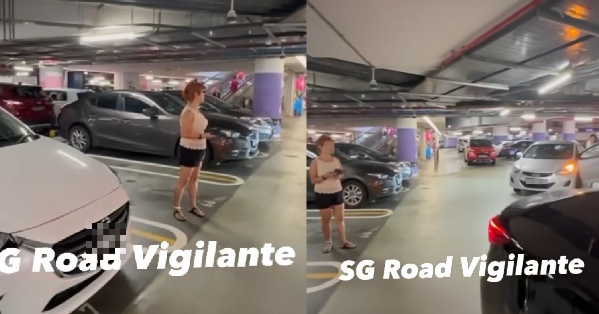 AUNTIE STAND INSIDE PARKING LOT @ STAR VISTA TO CHOPE SPOT, 5 CARS CANNOT MOVE