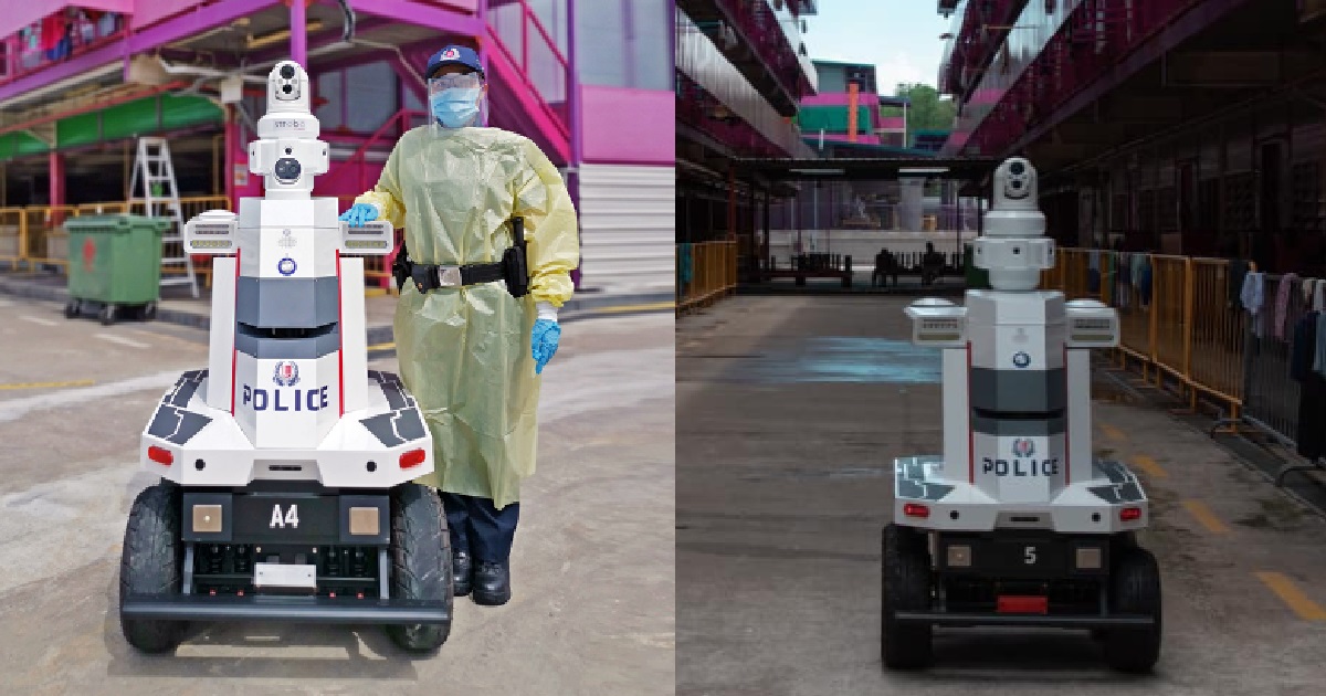 POLICE ROBOTS SET TO BE DEPLOYED ACROSS S’PORE, GOT CAMERAS/SPEAKERS/SIRENS ETC