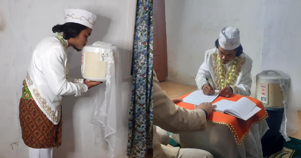 MAN MARRIED A RICE COOKER, HAD WEDDING CEREMONY & BOUGHT A RING FOR HIS NEW “WIFE”