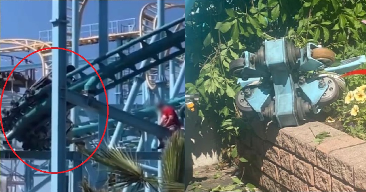 ROLLER COASTER DERAILED OFF TRACKS @ SWEDISH THEME PARK, 1 KILLED & 9 INJURED