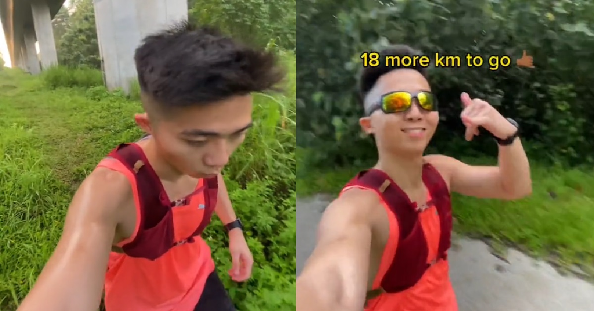 SAF OCCIFER RUNS 24KM FROM HOME TO HIS WORKPLACE JUST TO SIAM RUSH HOUR CROWD