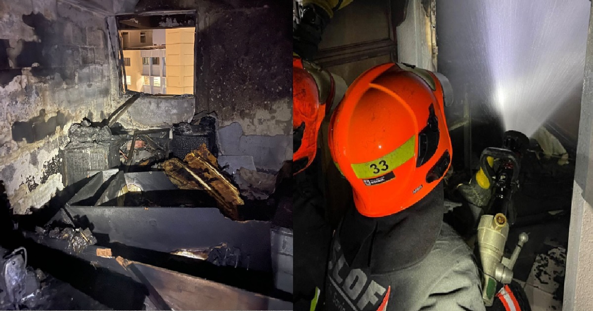 FIRE @ HOUGANG HDB, PASSER-BY HELPED TO EVACUATE RESIDENTS BUT END UP IN HOSPITAL