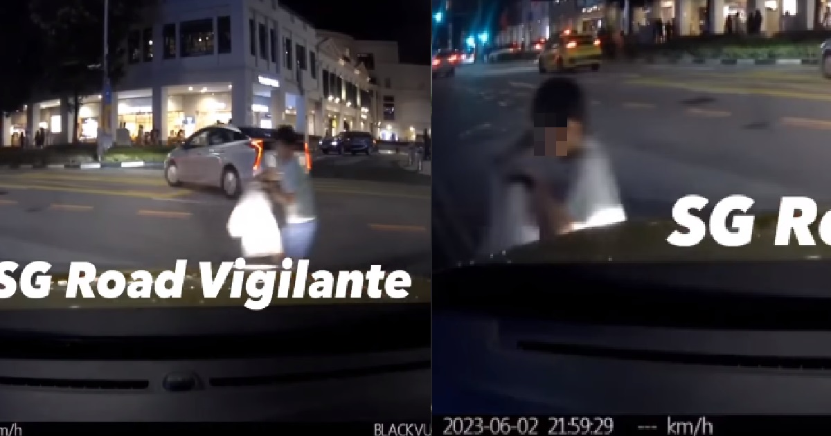 XIAO DIDI DASH ACROSS 4 LANES ON THE ROAD & HITS CAR, ALMOST THROW AWAY HIS PUBERTY