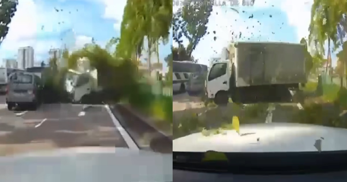ELDERLY CAR DRIVER KILLED AFTER LORRY CRASHED INTO 2 VEHICLES @ UPP THOMSON RD