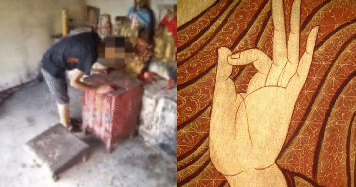 MAN STOLE MONEY FROM TEMPLE DONATION BOX, SAYS BUDDHA SHOWED HIM “OK” HAND SIGN