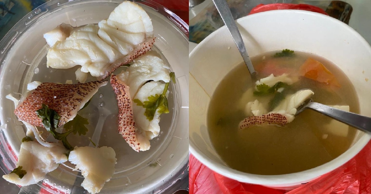 $9.50 FOR FISH SOUP WITH 4 SLICES OF FISH @ SENGKANG KOPITIAM STALL, KENA COMPLAINT