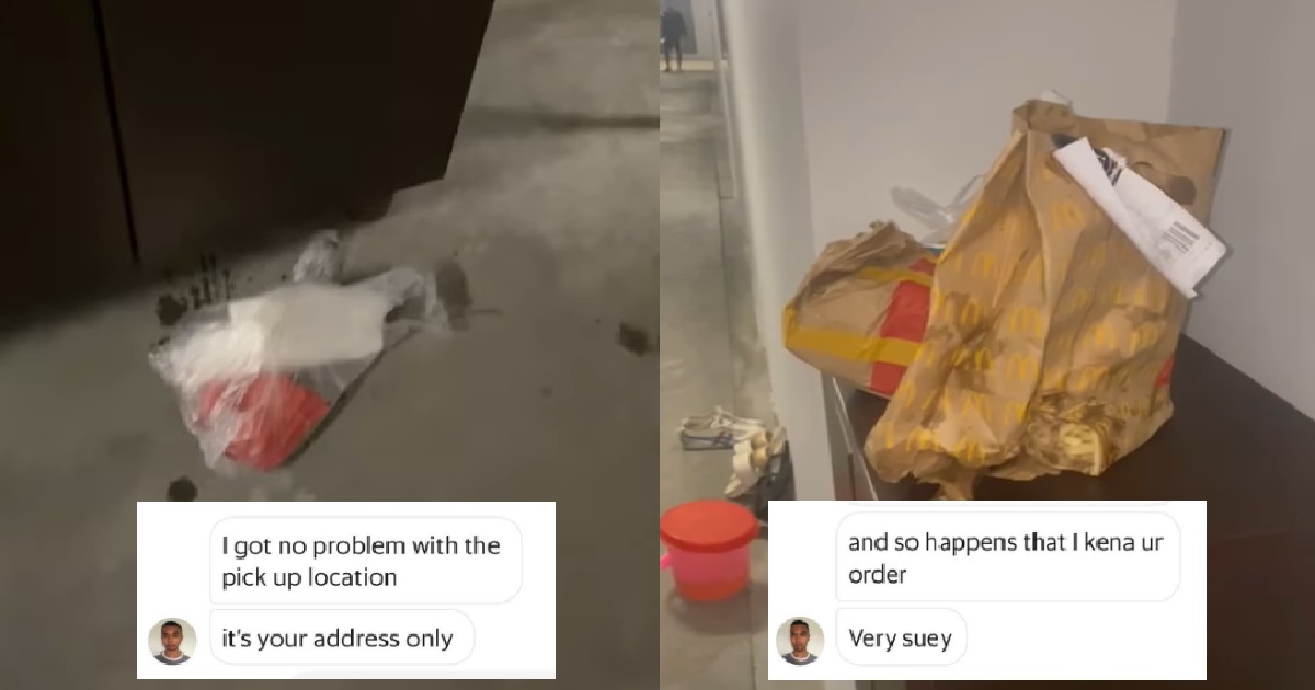 GUAI LAN GRABFOOD RIDER THREW FOOD ON THE FLOOR BECAUSE CUSTOMER’S HOME “TOO FAR”
