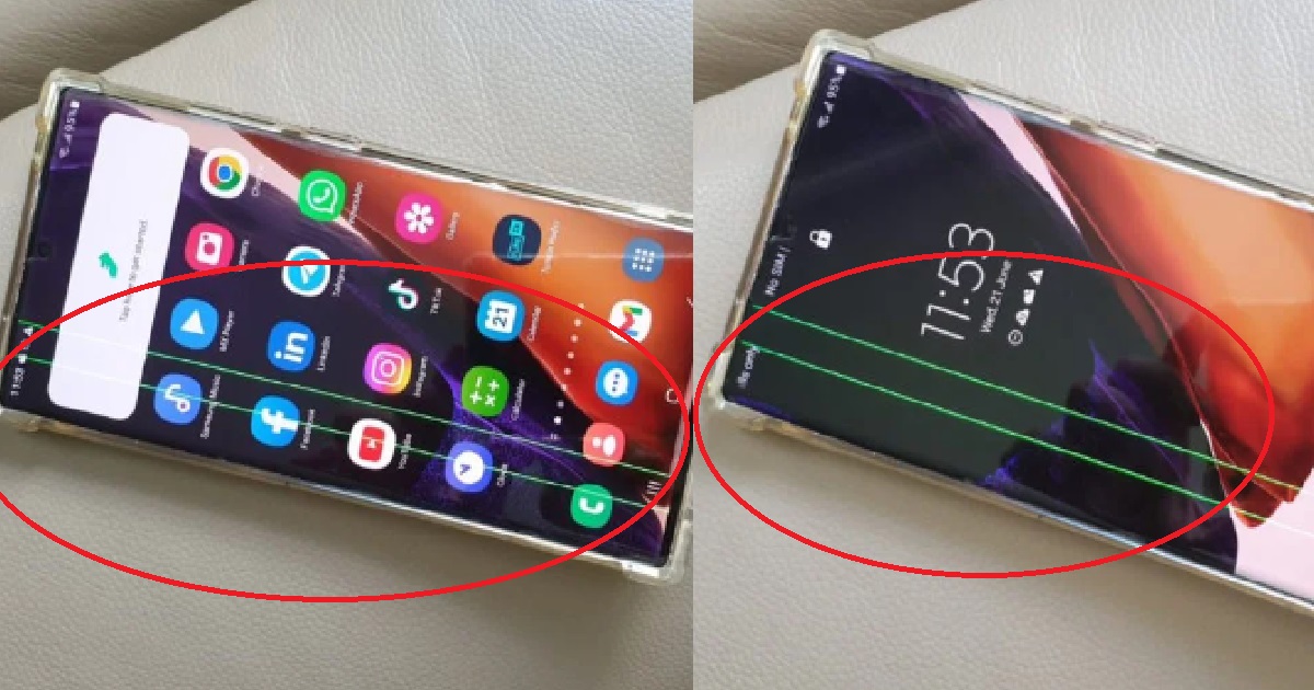 MAN GETS INFAMOUS GREEN LINES AFTER PHONE UPDATE, SAMSUNG QUOTED $500 FOR REPAIRS