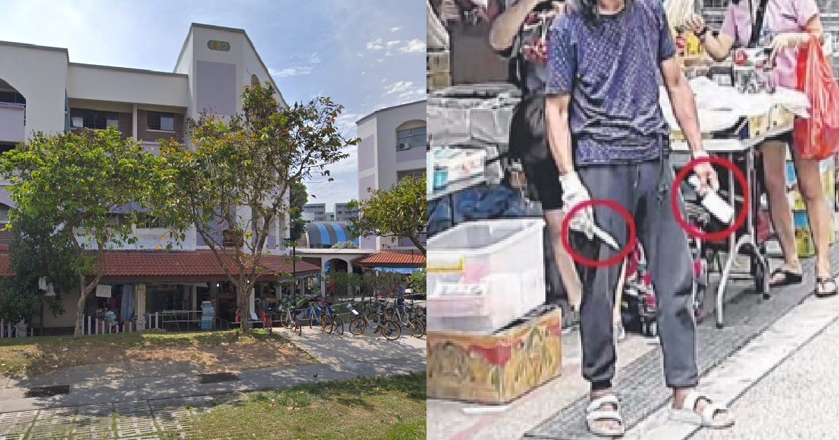 60 Y.O MAN THREATENED SHOP STAFFS WITH 2 KNIVES @ HOUGANG SHOP, ARRESTED