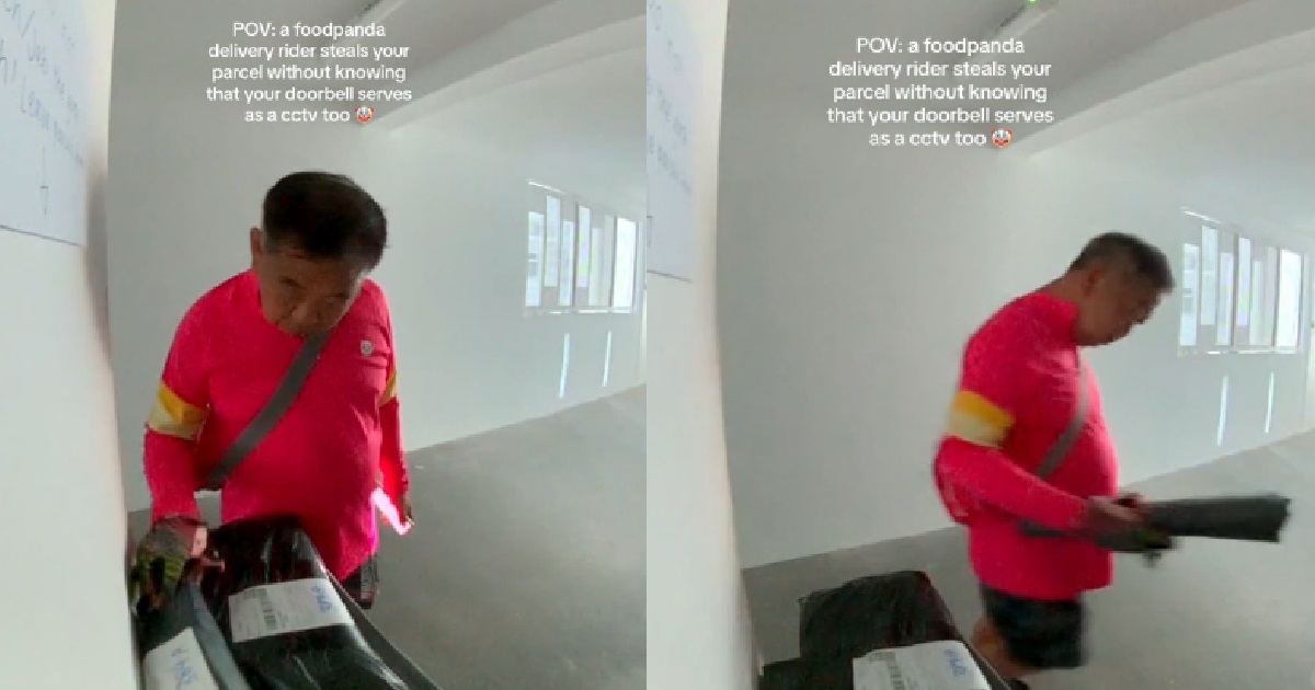 FOODPANDA RIDER CAUGHT ON CCTV STEALING PARCEL FROM YISHUN FLAT, FIRED
