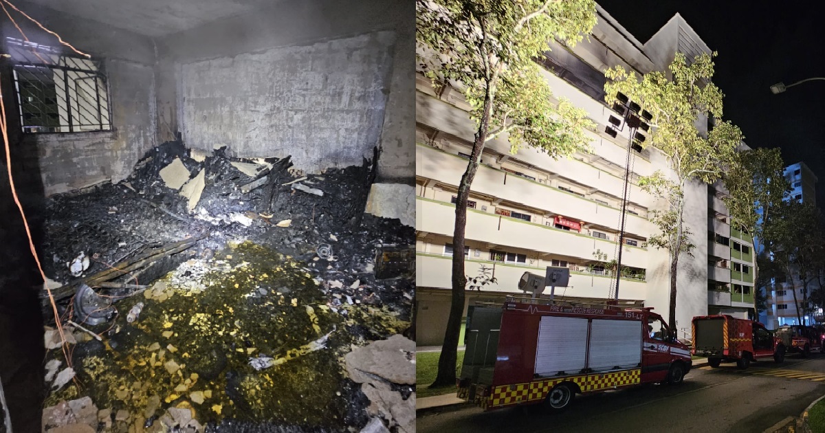 1 SENT TO HOSPITAL AFTER FIRE AT BEDOK RESERVOIR HDB, 3RD ELECTRICAL FIRE THIS WEEK