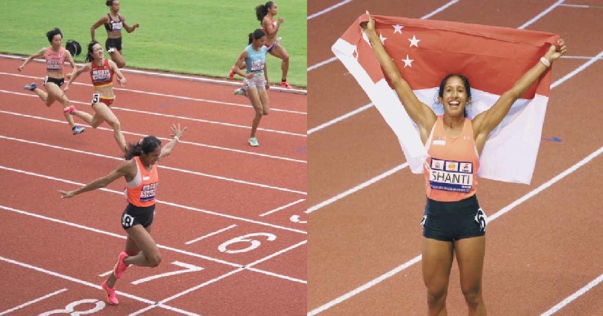 S’PORE SPRINTER SHANTI PEREIRA BECOMES FASTEST WOMAN IN ASIA, WINS GOLD @ 200M RACE