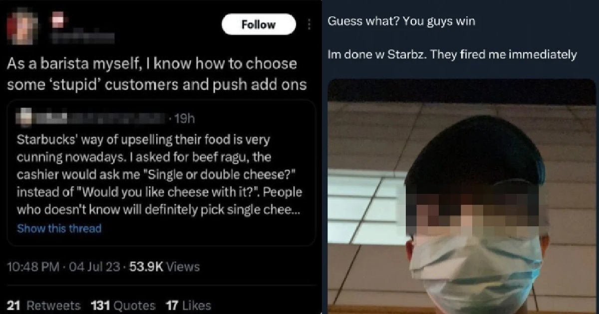 STARBUCKS STAFF BRAGS ABOUT MAKING “STUPID” CUSTOMERS SPEND MORE, FIRED