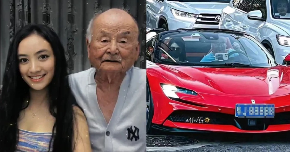 ELDERLY AH GONG DRIVES HIS FRESH-MEAT, CHIO YOUNG WIFE AROUND IN HIS FERRARI