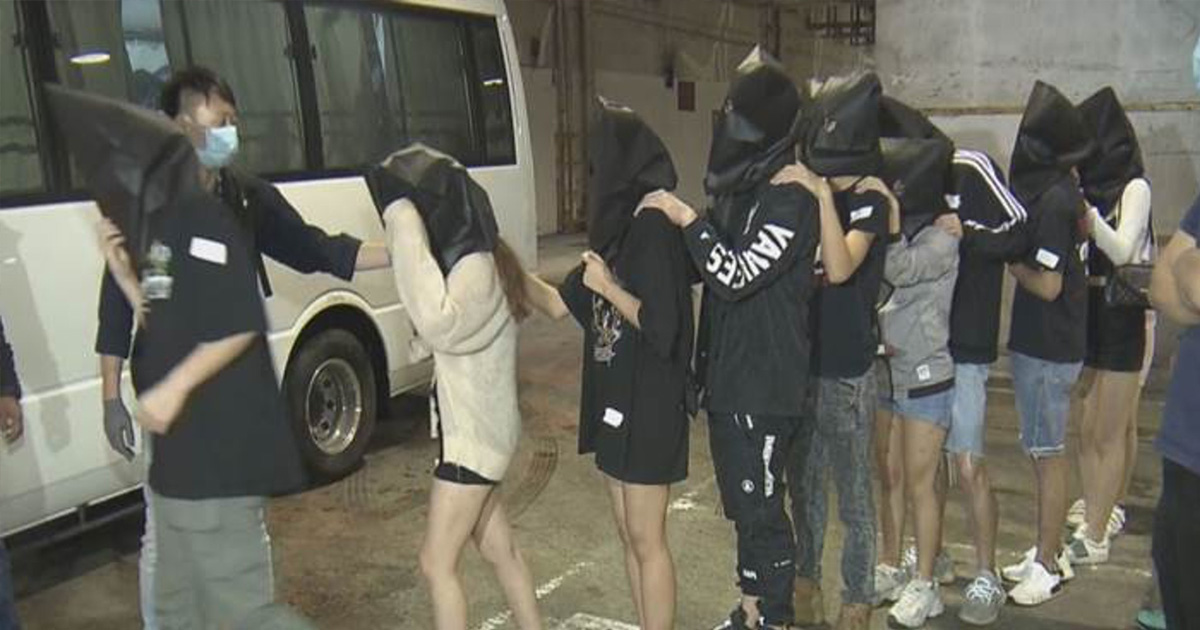 15 Y.O HOSTESS ARRESTED IN HONG KONG AMONG 19 OTHER MINORS, HK KTV ROOM