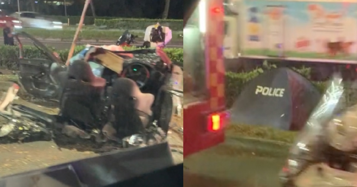 CAR SPLITS IN HALF DURING FATAL ACCIDENT ALONG CTE, 26 Y.O MALE PASSENGER DEAD