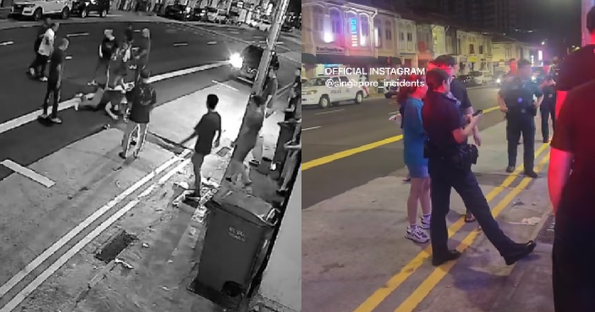 ALL HELL BREAKS LOOSE OUTSIDE GEYLANG CLUB – GANGSTERS FIGHT UNTIL ON THE ROAD