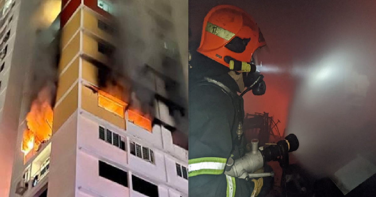 TELOK BLANGAH RESIDENT SETS BED ON FIRE TO KILL BEDBUGS, FLAT BURNS DOWN & MAID DIED