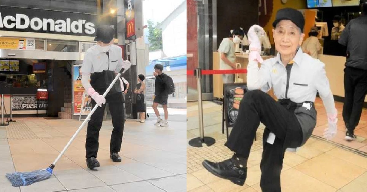 90 Y.O AH MA STILL WORKING 5 DAYS/WEEK AT MCDONALD’S, OLDEST STAFF THERE