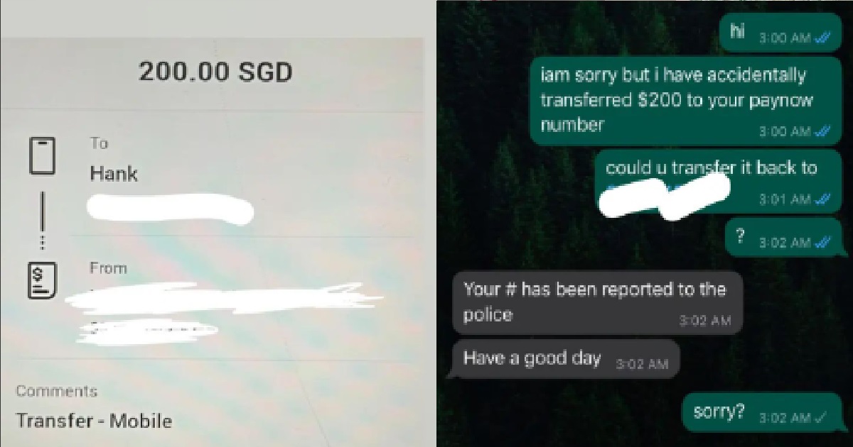 GUY ACCIDENTALLY TRANSFERRED $200 TO WRONG NUMBER, OTHER GUY REFUSE TO RETURN