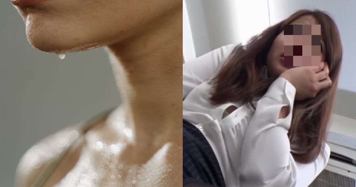 OFFICE LADY SWEATS A LOT AT HER ARMPIT & NEHNEHPOK, BF SAY “HOW CAN SO CHIO SWEAT SO MUCH”