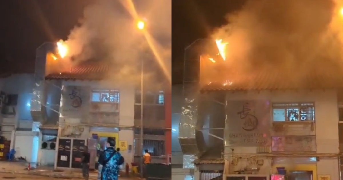 $40 MILLION COFFEESHOP IN YISHUN GOES UP IN FLAMES, 1 PERSON SUFFERED BURNS
