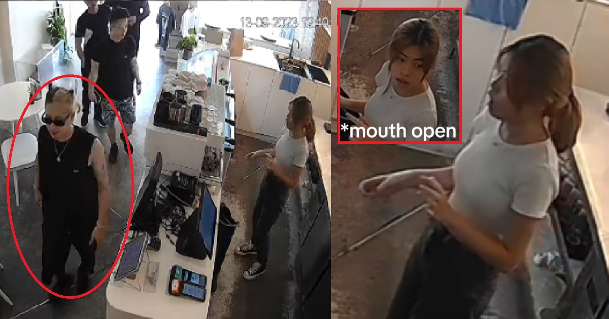 XMM CASHIER STUNNED UNTIL MOUTH OPEN, SAW JACKSON WANG ENTER HER CAFE @ SIGLAP