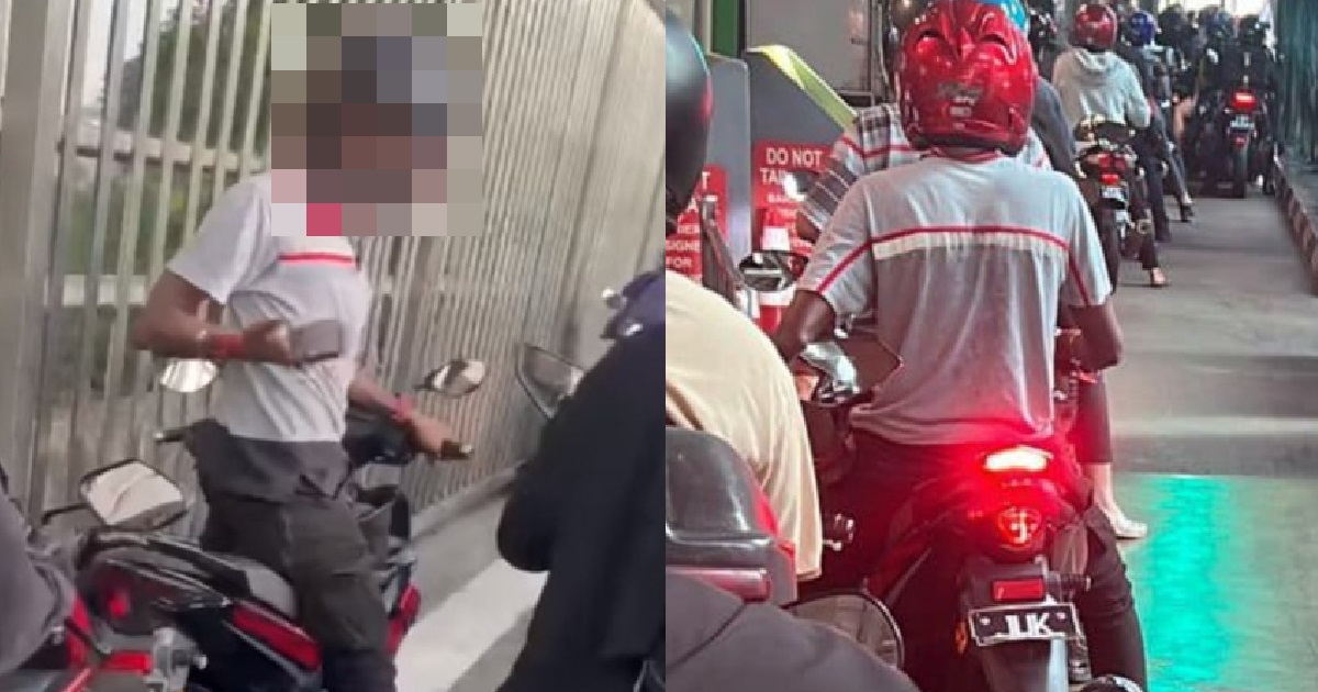MOTORCYCLIST CUT QUEUE @ WOODLANDS CUSTOMS, GOT CONFRONTED & THROW AWAY VICTIM’S KEYS