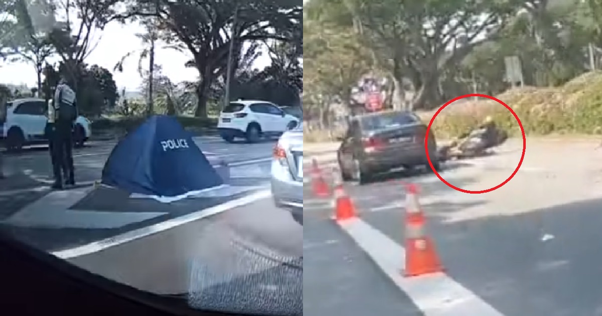 49 Y.O MOTORCYCLIST KILLED AFTER SKIDDING & SMASHING INTO A CAR @ ECP