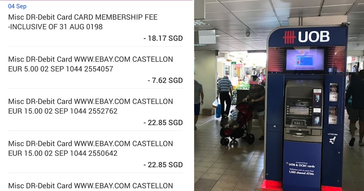 $800 DEDUCTED FROM MAN’S UOB ACCOUNT, MAN FED UP CAUSE NOT THE FIRST TIME