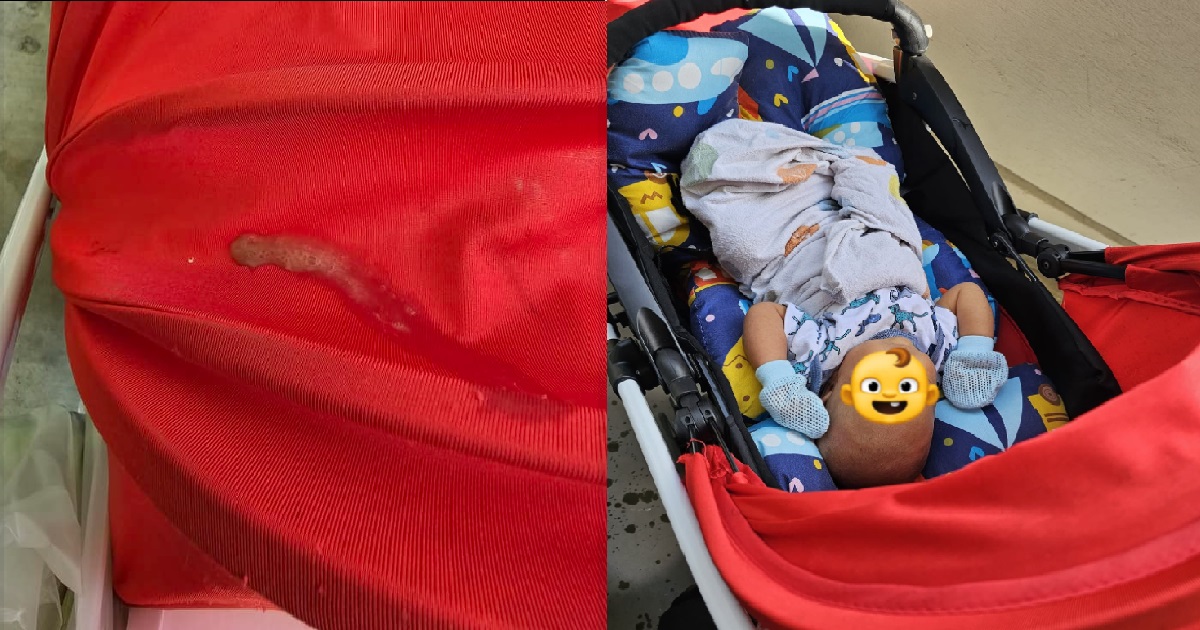 WOMAN PUSHING HER BABY UNDER AMK HDB BLOCK, SOMEONE SPITS & IT LANDS ON HER STROLLER