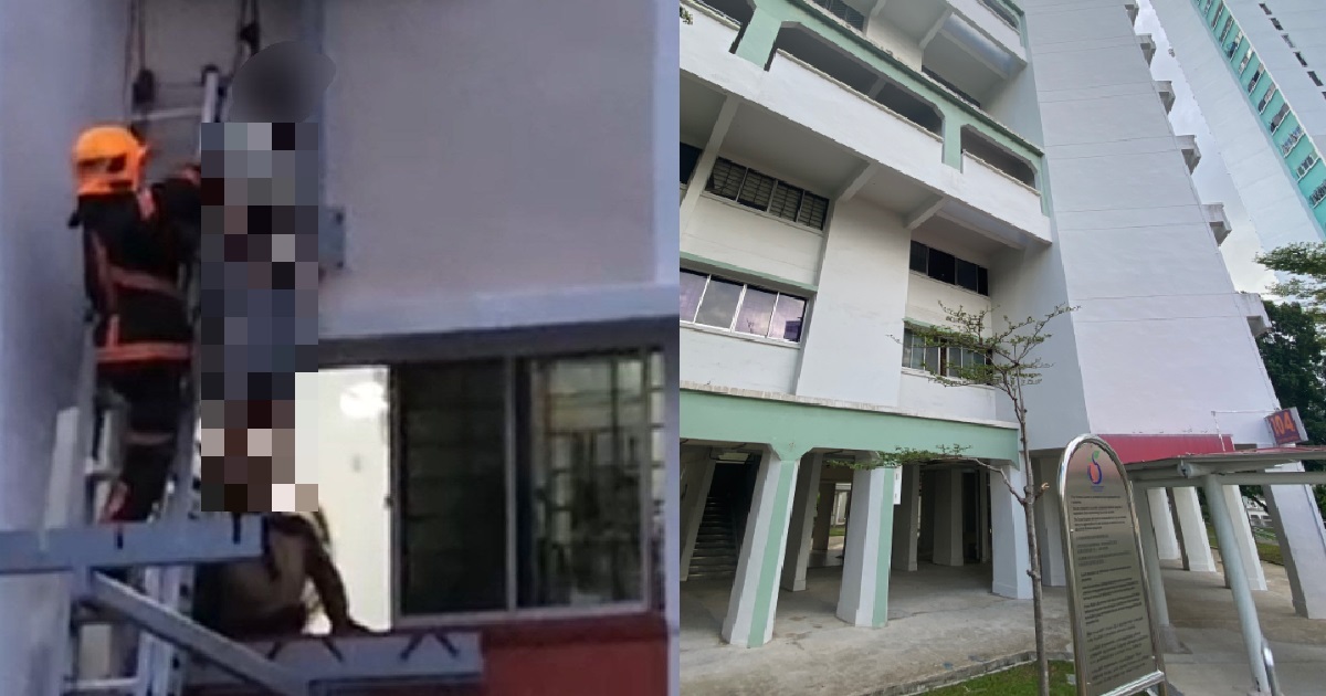 DEAD BODY OF WOMAN FOUND HANGING OUTSIDE HDB WINDOW @ BUKIT BATOK