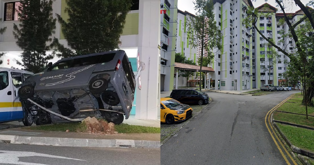 VAN CRASHED & 3 TRAPPED INSIDE, MORE THAN 20 PASSERS-BY RUSHED TO FREE THEM