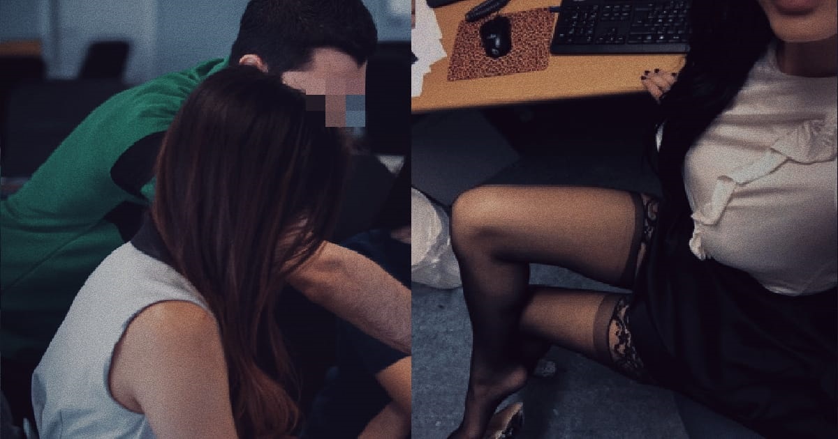 WOMAN BOINK BOINK WITH MENTOR AT WORK AS A “THANK YOU GIFT” ON HIS LAST DAY